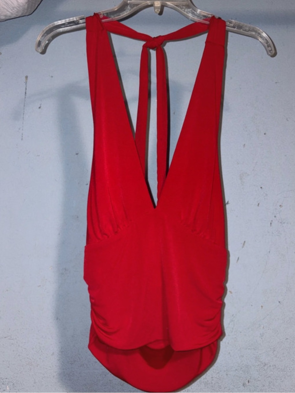 Moa Moa Vibrant Red Halter Top